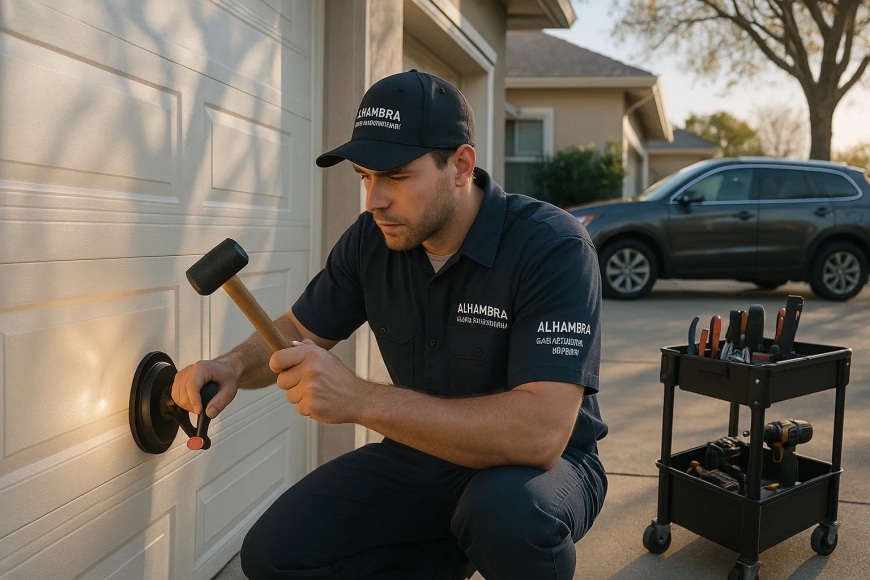 How Fast Can You Get Garage Door Dents Repaired in Alhambra?